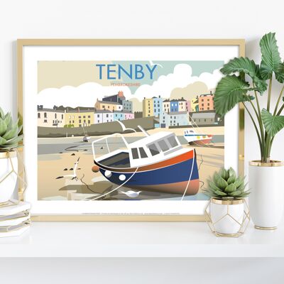 Tenby By Artist Dave Thompson - 11X14” Premium Art Print IV
