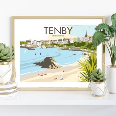 Tenby By Artist Dave Thompson - 11X14” Premium Art Print V