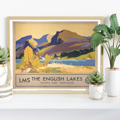 The English Lakes, Scafell And Wastwater - 11X14” Art Print II