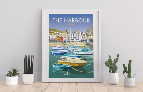 The Harbour By Artist Dave Thompson - Premium Art Print I