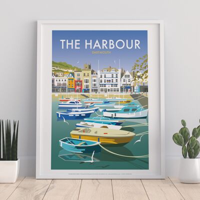 The Harbour By Artist Dave Thompson - Premium Art Print I