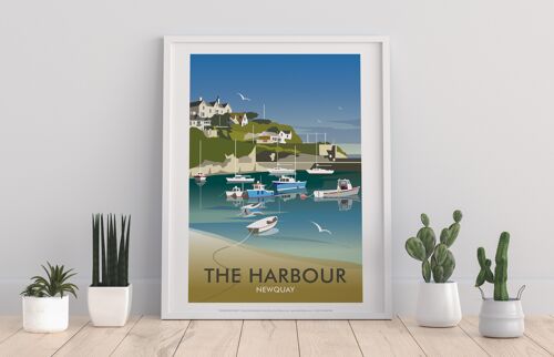 The Harbour By Artist Dave Thompson - Premium Art Print II