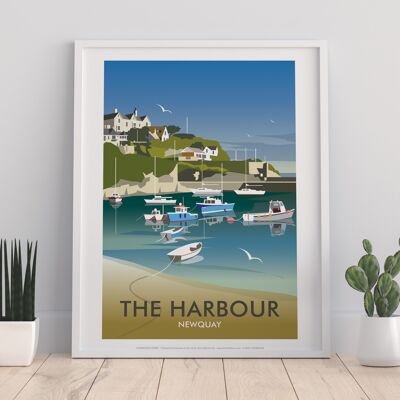 The Harbour By Artist Dave Thompson - Premium Art Print II