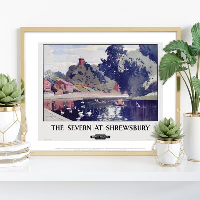 Der Severn in Shrewsbury – 11 x 14 Zoll Premium-Kunstdruck I