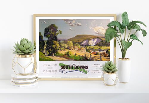 The South Downs - Southern Railway - Premium Art Print I