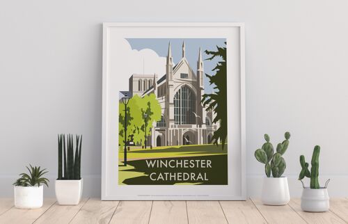 Winchester Cathedral By Artist Dave Thompson - Art Print I