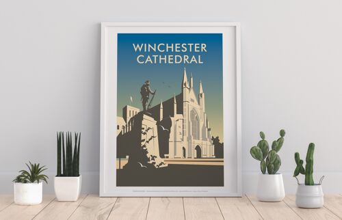 Winchester Cathedral By Artist Dave Thompson - Art Print II