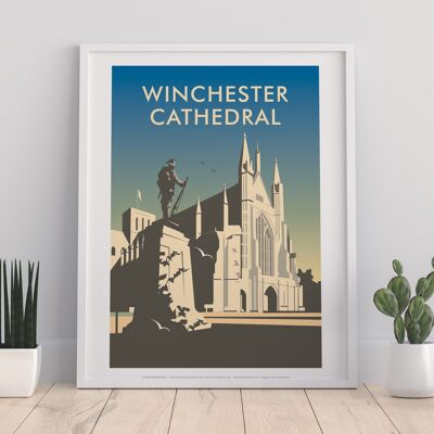 Winchester Cathedral By Artist Dave Thompson - Art Print II