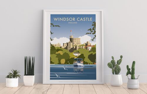 Winsor Castle By Artist Dave Thompson - Premium Art Print I
