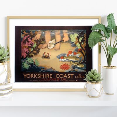 Küste von Yorkshire – Sommerbesucher – Premium-Kunstdruck 27,9 x 35,6 cm II