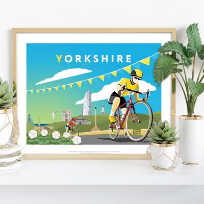 Yorkshire Cycling von Künstler Richard O'Neill - Kunstdruck I