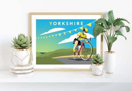 Yorkshire Cycling By Artist Richard O'Neill - Art Print II