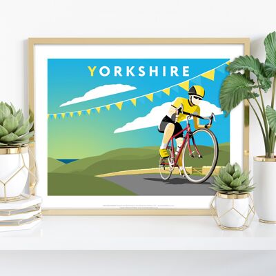 Yorkshire Cycling par l'artiste Richard O'Neill - Art Print II