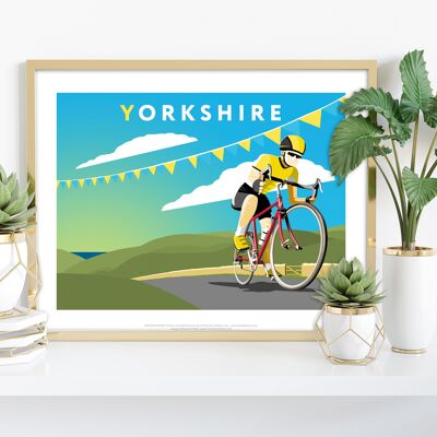 Yorkshire Cycling von Künstler Richard O'Neill - Kunstdruck II