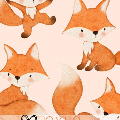 I 'heart Foxes | Kaart Fripperies
