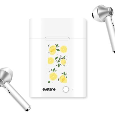 Lemons Silver Bluetooth Wireless Earphones