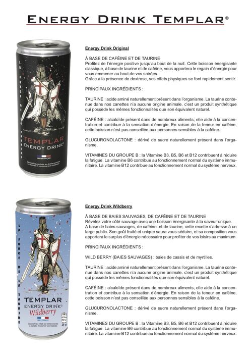 Energy Drink Templar Wild Berry