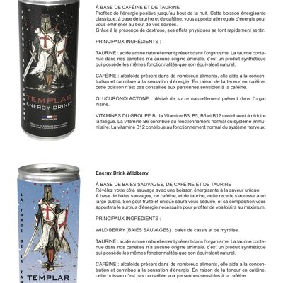 Energy Drink Templar Wild Berry