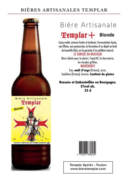 Bières Blonde Templar