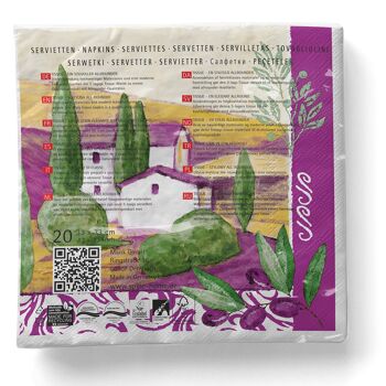 Serviette en tissu Provence 33 x 33 cm, 20 pièces 6