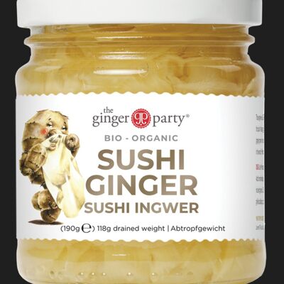 ECO GINGER FOR SUSHI 190 g THE GINGER PARTY