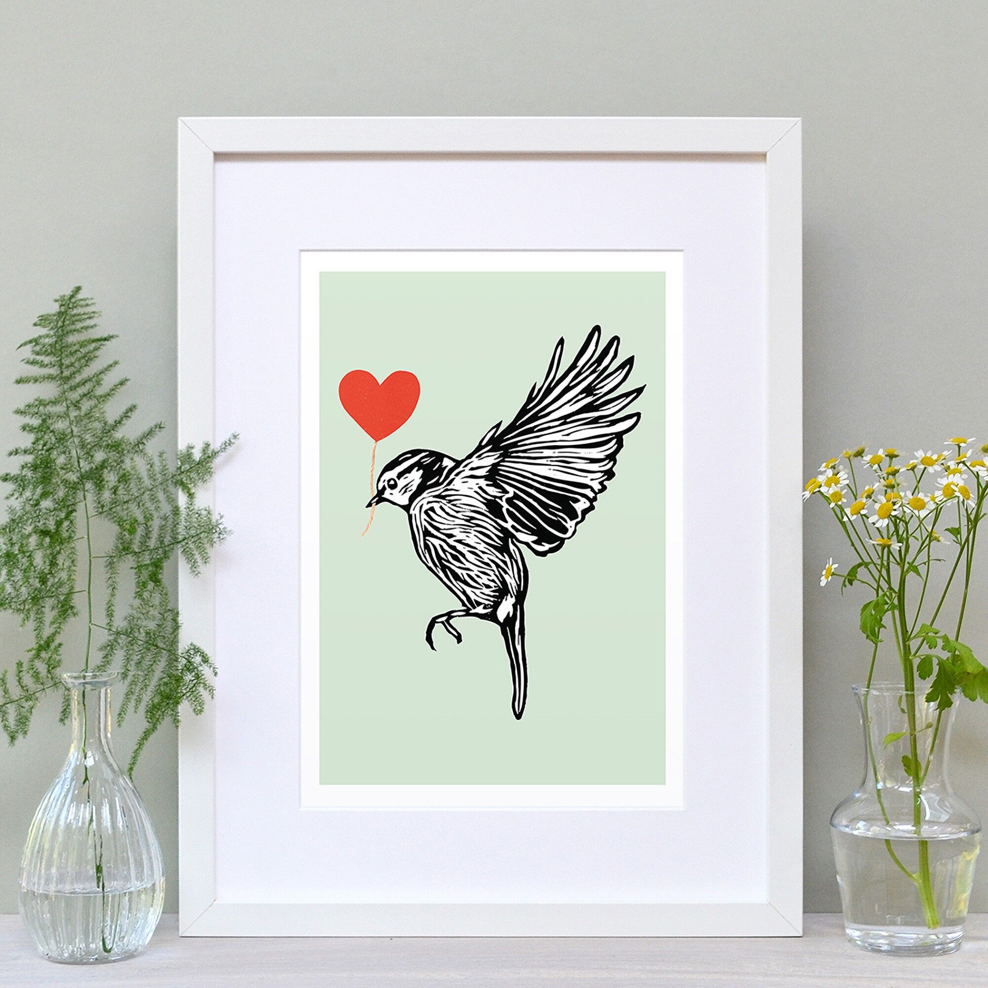 Blue Tit Feathered Friends A4 Kunstdruck