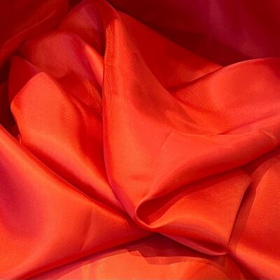 DOUBLURE SATIN 100% VISCOSE ORANGE VIF - coupon de 3 mètres