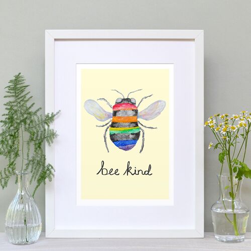 Bee Kind A4 Art Print