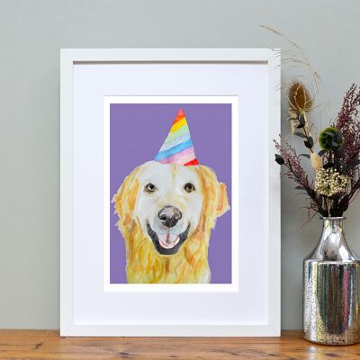 Party Pup A4 Art Print