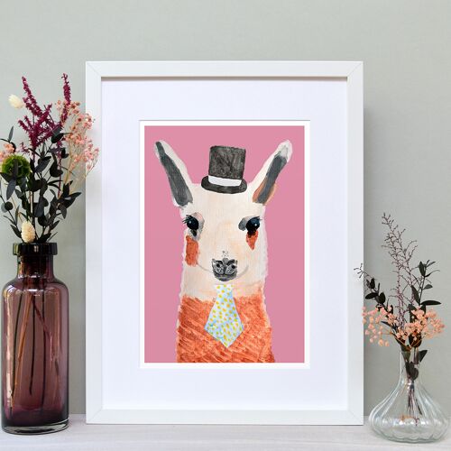 Mr. Llama A4 Art Print