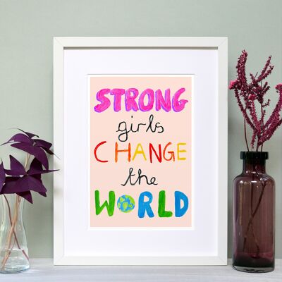 Strong Girls A4 Art Print