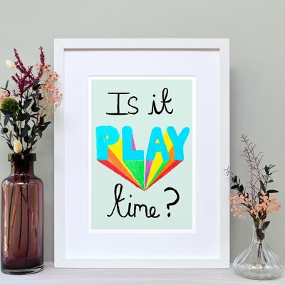 Is It Play Time A4 Art Print