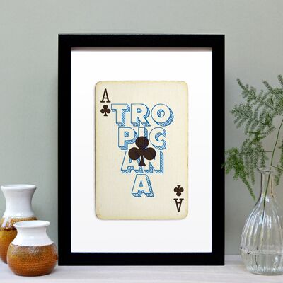 Club Tropicana A4 Playing Card Print