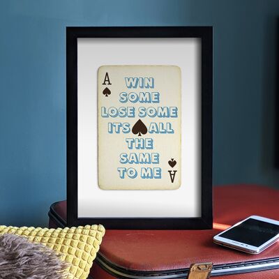 Ace Of Spades A4 Playing Card Print