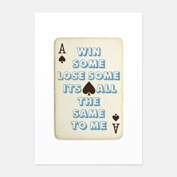 Ace of Spades A4 carte à jouer impression 2