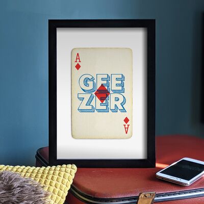 Diamond Geezer A4 Playing Card Print