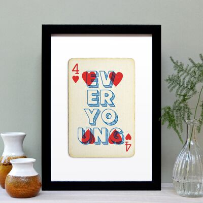 Forever Young A4 Playing Card Print