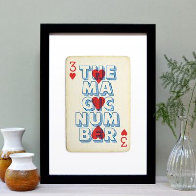 The Magic Number A4 Playing Card Print
