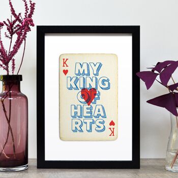 Mon roi des coeurs A4 carte à jouer imprimer 1
