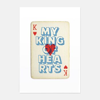Mon roi des coeurs A4 carte à jouer imprimer 2