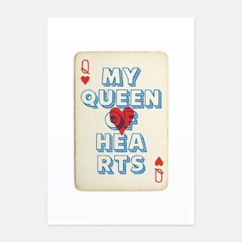 Ma reine des coeurs A4 carte à jouer imprimer 2