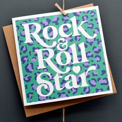 Tarjeta de estrella de rock & roll