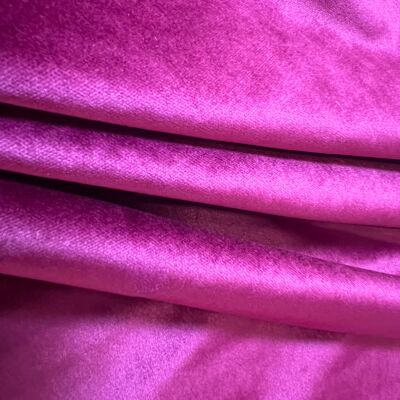 VELOURS  PALATINE FUSCHIA VIF - coupon de 3 mètres