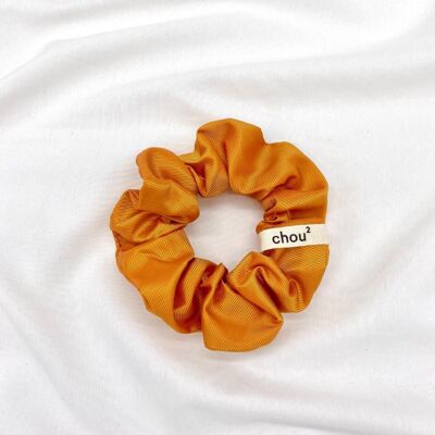 Orange silk scrunchie