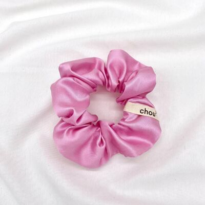 Pale pink silk scrunchie