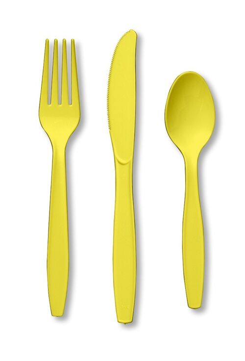 Plastic Premium Cutlery Mimosa Assorted