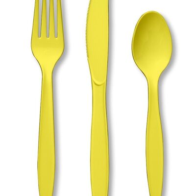 Plastic Premium Cutlery Mimosa Assorted