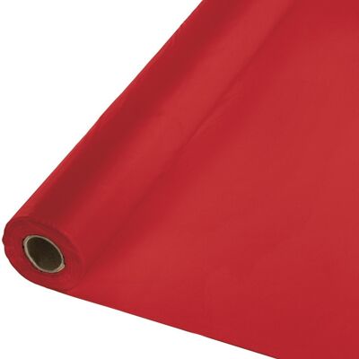 Rouleau de table en plastique rouge classique