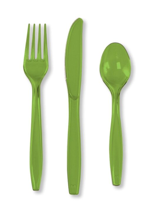 Plastic Premium Cutlery Fresh Lime Assorted