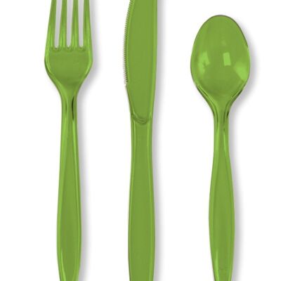 Plastic Premium Cutlery Fresh Lime Assorted